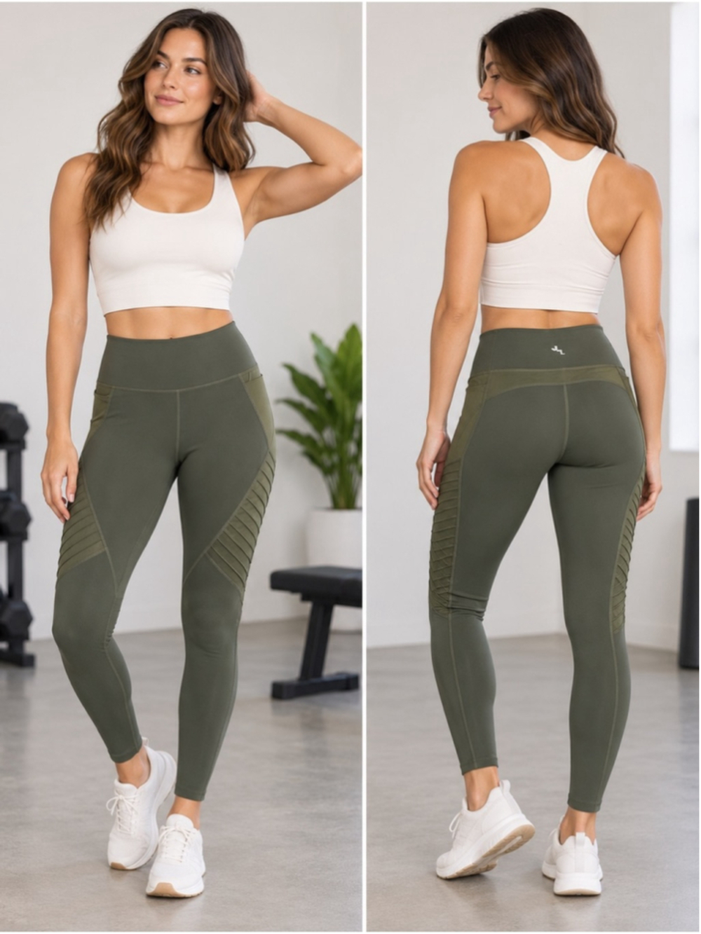 JoyLab High-Rise Olive Green Active Legging Size M Athleisure Activewear